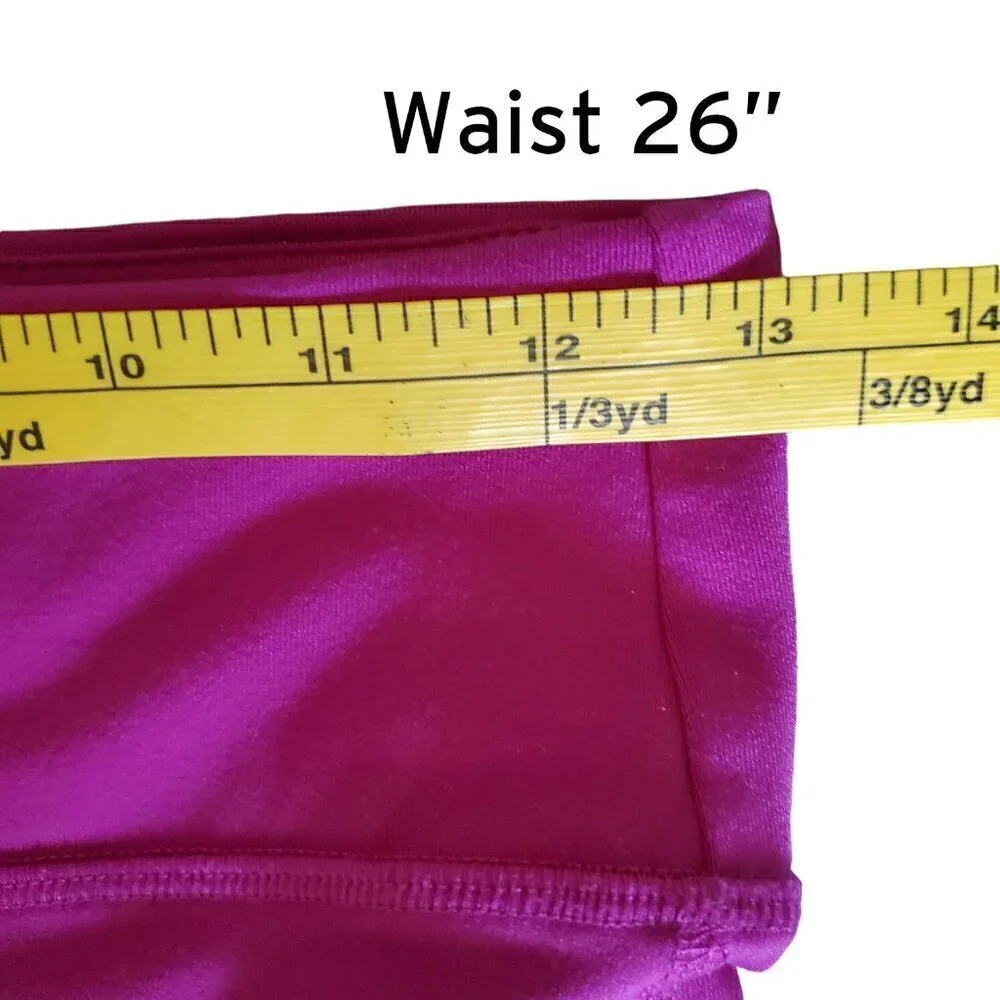 Alo Yoga Ice Goddess Ribbed Legging Purple & Grey Extra Long Stretch XS 2-4